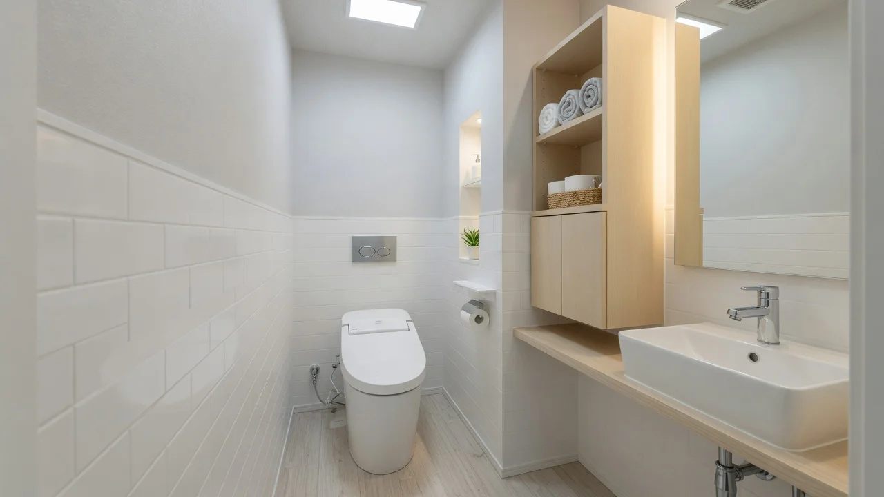 リフォーム後の清潔なトイレ空間