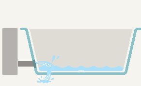 配管を洗い流す