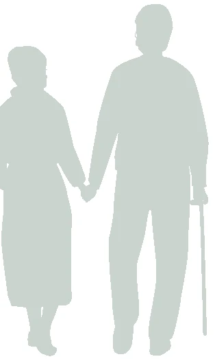 2人家族のシルエット