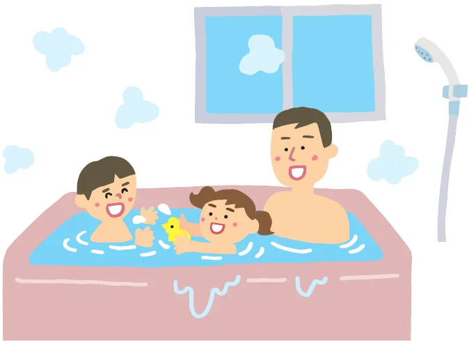 家族でおふろを楽しむイメージ