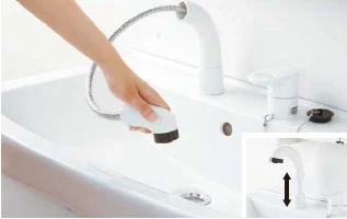 引き出して使えるリフレスタンドのシャワー水栓