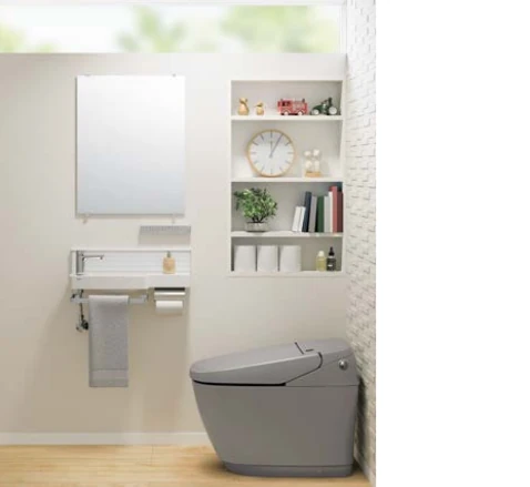 オールインワン手洗を設置したトイレ空間