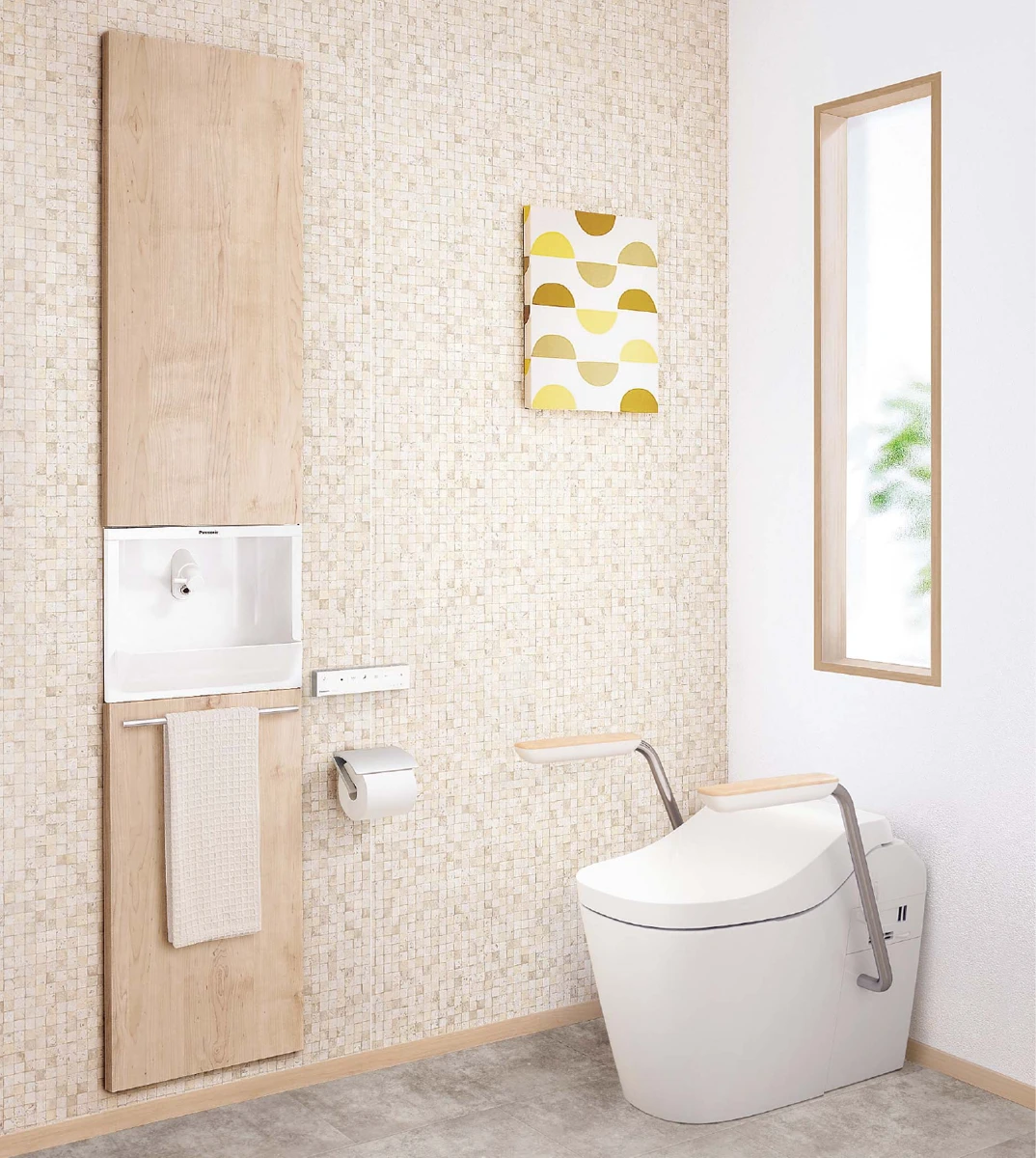独立したアラウーノ手洗いを設けたトイレ空間