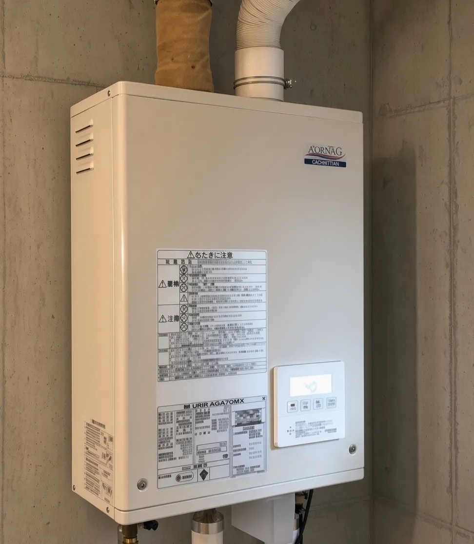 施工後の給湯器UKB-AG470MX(FFW)