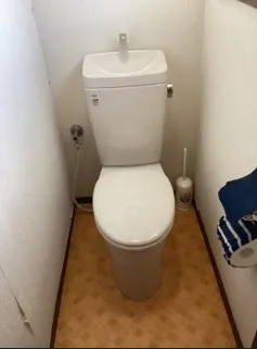 島根県松江市｜トイレ水漏れで床が濡れる・20年以上使用のトイレを普通便座で新品交換