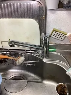 香川県高松市｜外れかけたレバーが折れて水が出ないキッチン蛇口を交換