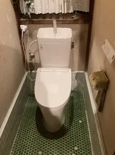 愛知県名古屋市天白区｜大量のトイレットペーパーによるトイレつまりを除去し新品交換