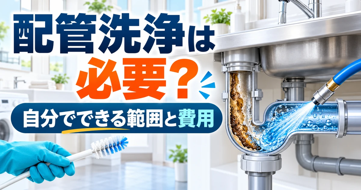 配管洗浄が必要かを自分でできる掃除と業者の費用から解説するイメージ