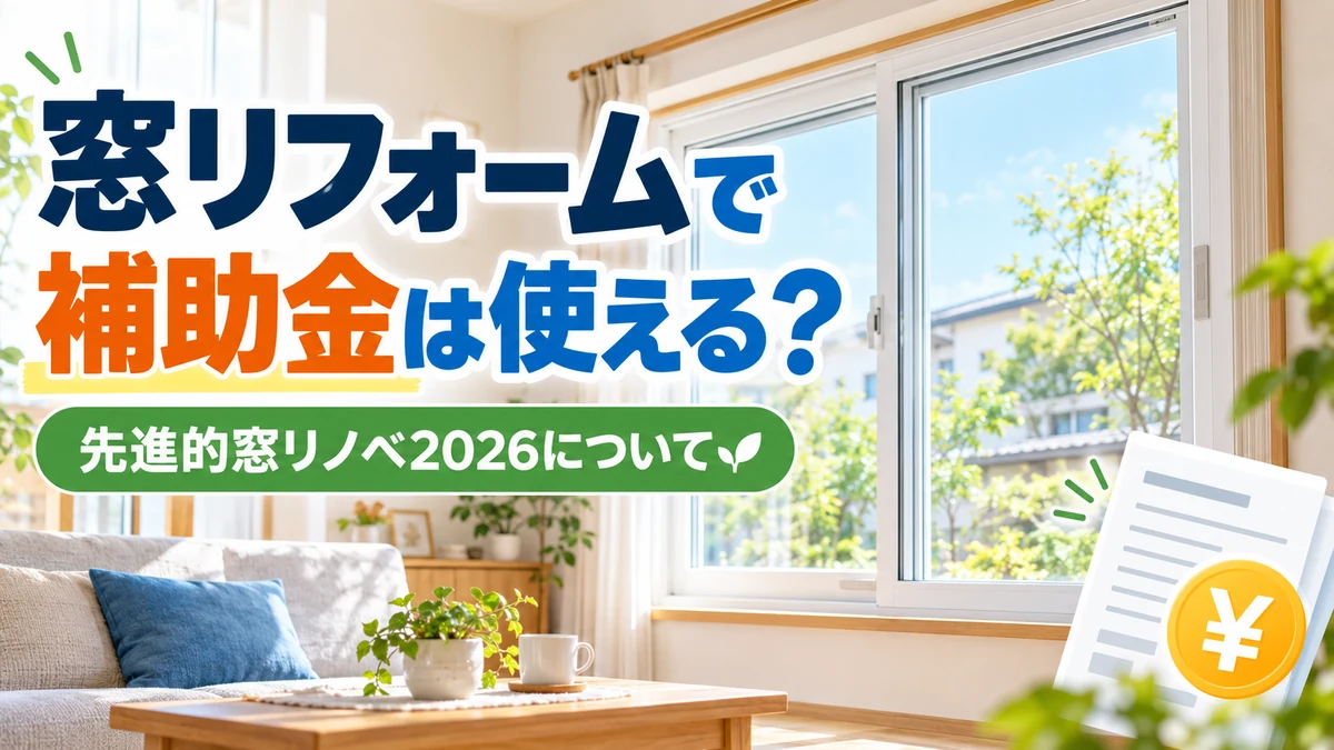 窓リフォームで使える先進的窓リノベ2026事業の補助金案内