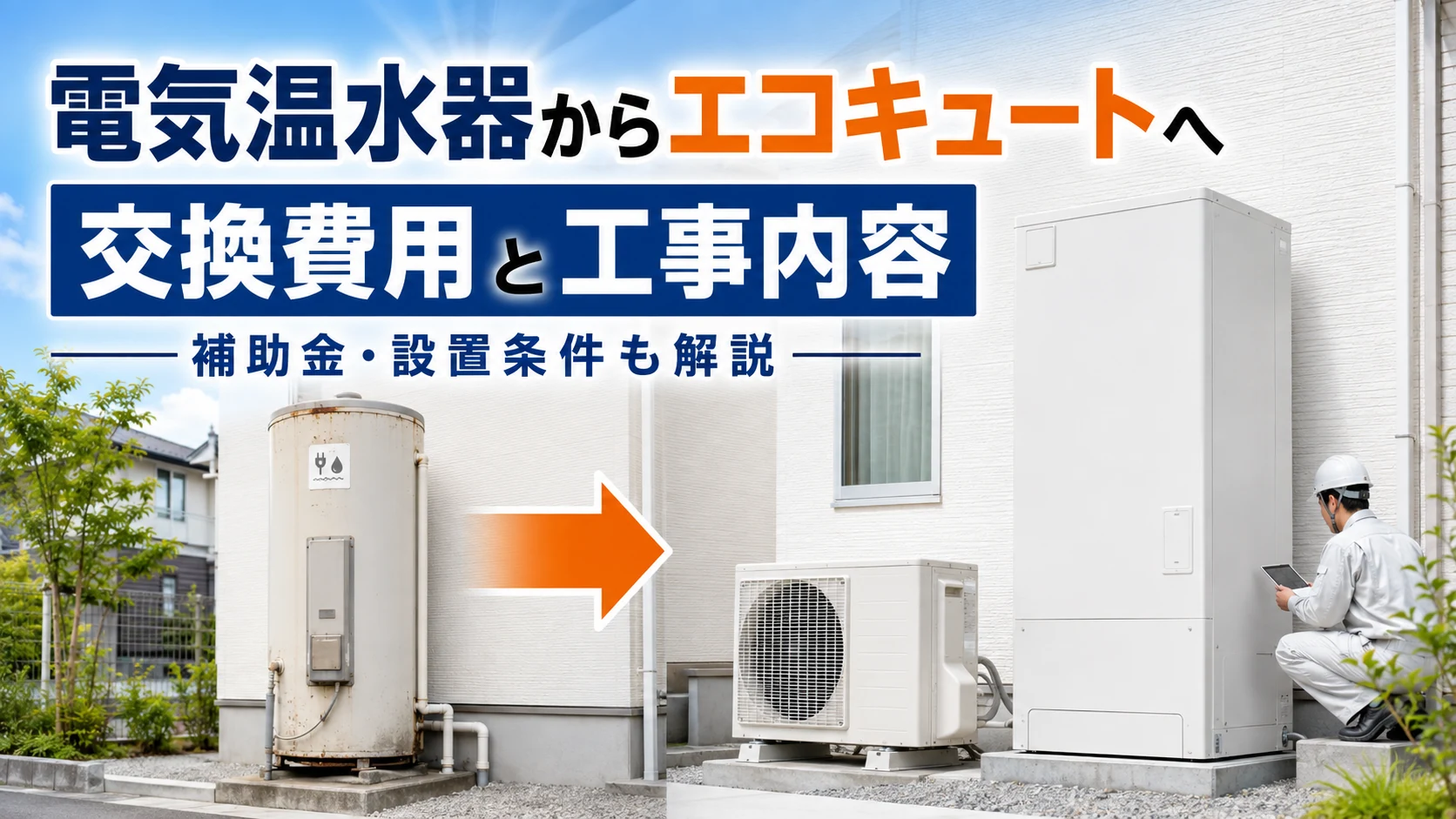 電気温水器からエコキュートへの交換費用と工事内容
